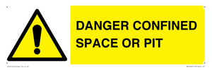 DANGER CONFINED SPACE OR PIT